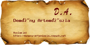 Demény Artemíszia névjegykártya